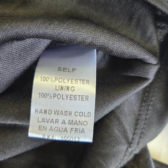 NWT Andrée by Unit Whimsigoth Vamp Witchy Black Satin Midi Long Sleeve Dress 2X - Picture 9 of 12